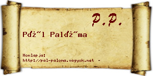 Pál Palóma névjegykártya